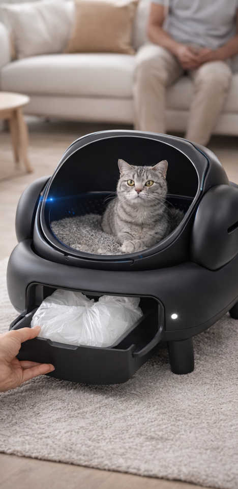 Litière Autonettoyante Multi-Chats